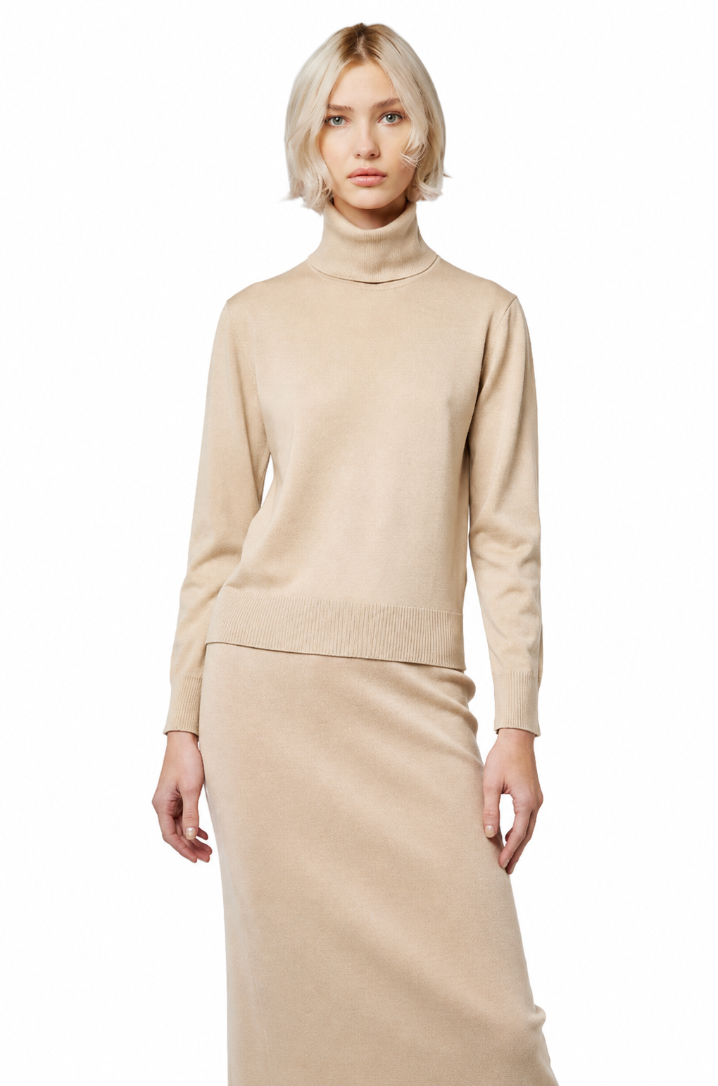 Alpha Studio Women Turtleneck Timeless Beige