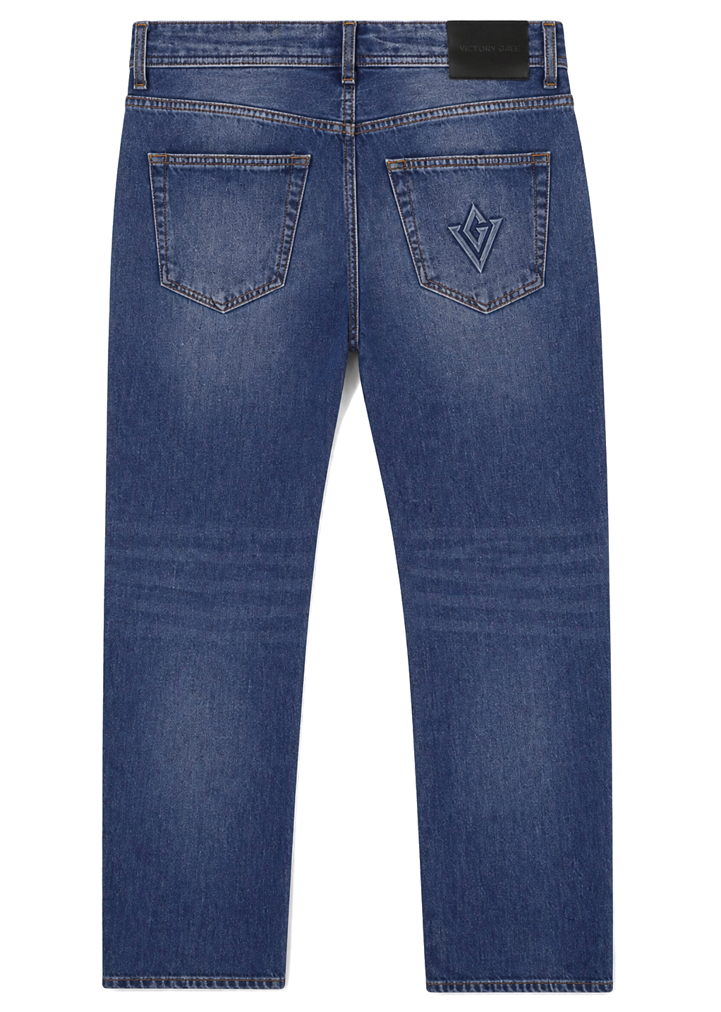 Victory Gate Men Denim Slim Indaco Mid Jeans Blue