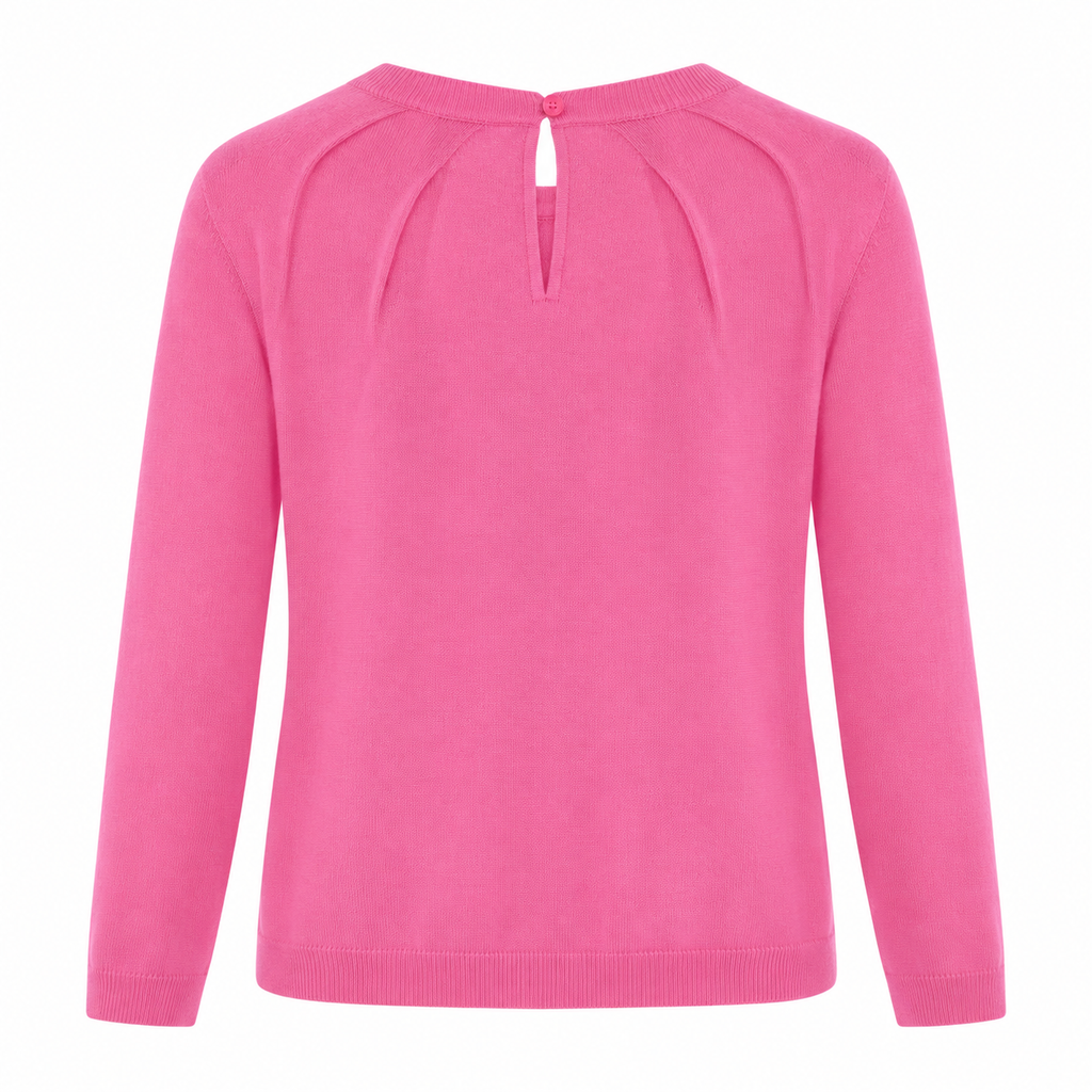 anna molinari Women Knit Crew Neck Embroidered Pink