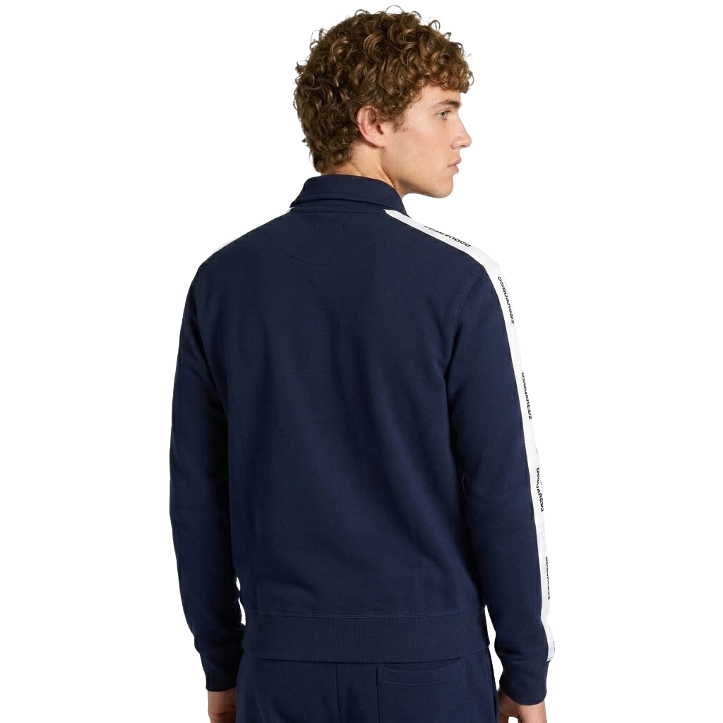 Dsquared2 Men Sweatshirt Cotton Bande Logate Blue