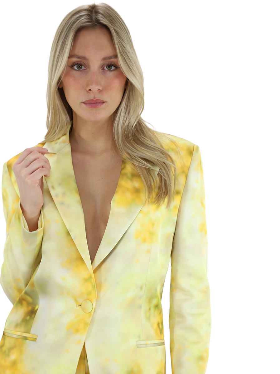 Pinko Women Jacket Blazer Esagerata Yellow