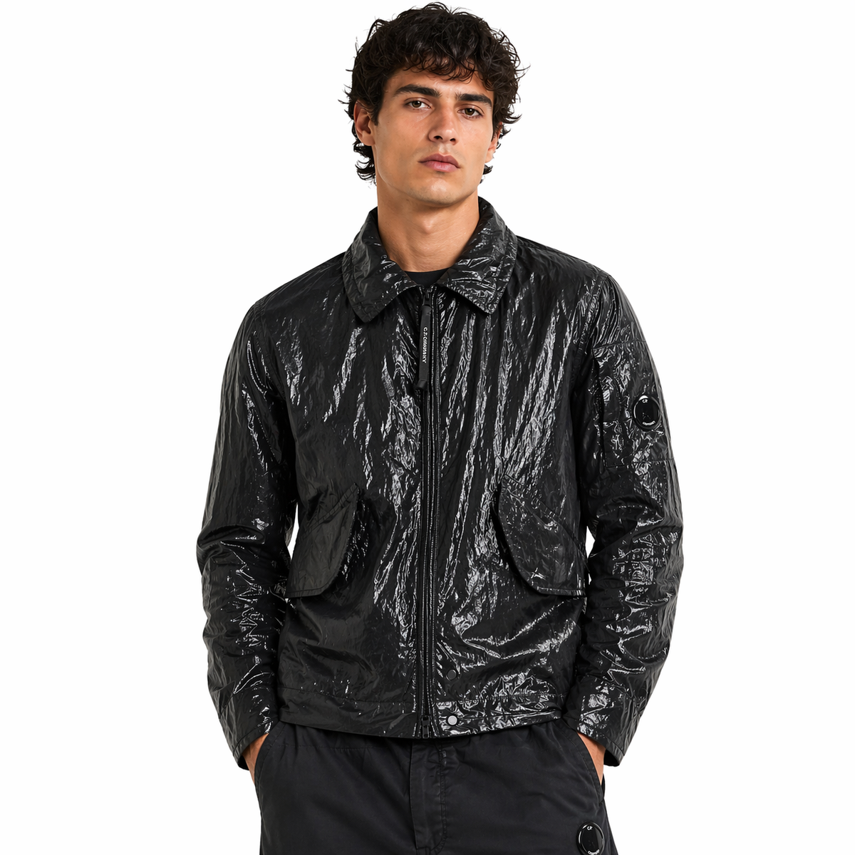 C.P. Company Men Jacket Hooded Black