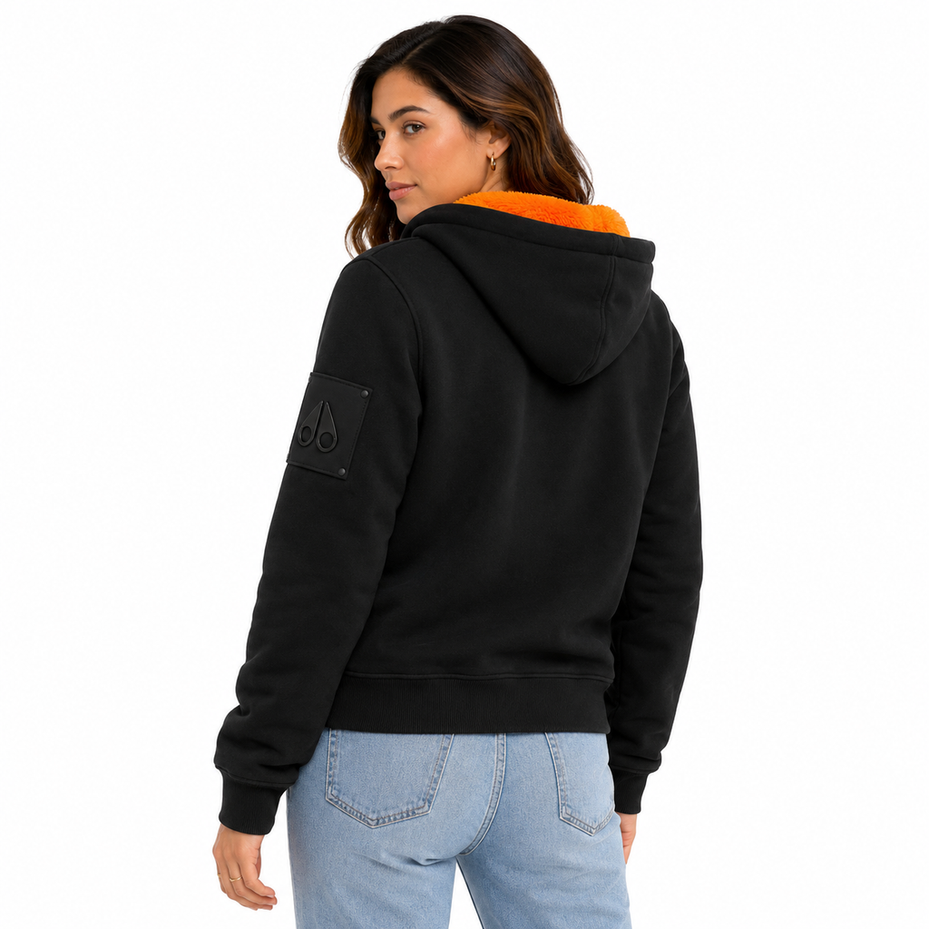 Moose knuckles Women Sweatshirt Funny Black