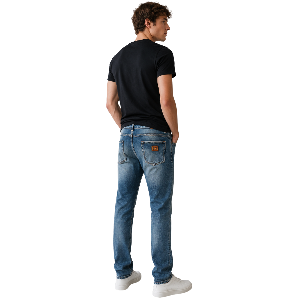 Dolce & Gabbana Men Jeans Ripped Blue