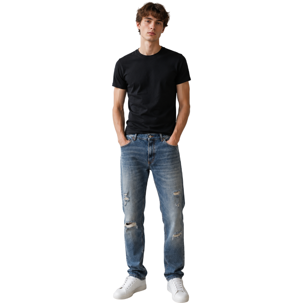 Dolce & Gabbana Men Jeans Ripped Blue