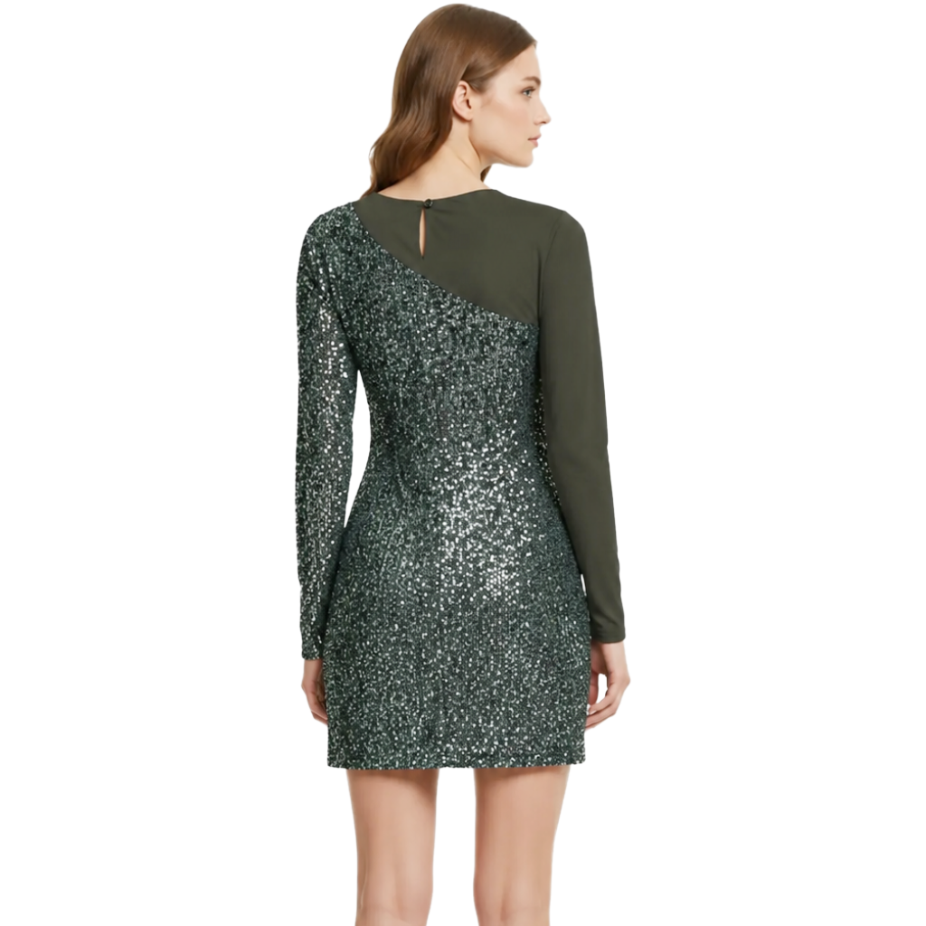 Pinko Women Dress Alison Sequins Green