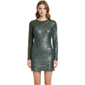 Pinko Women Dress Alison Sequins Green