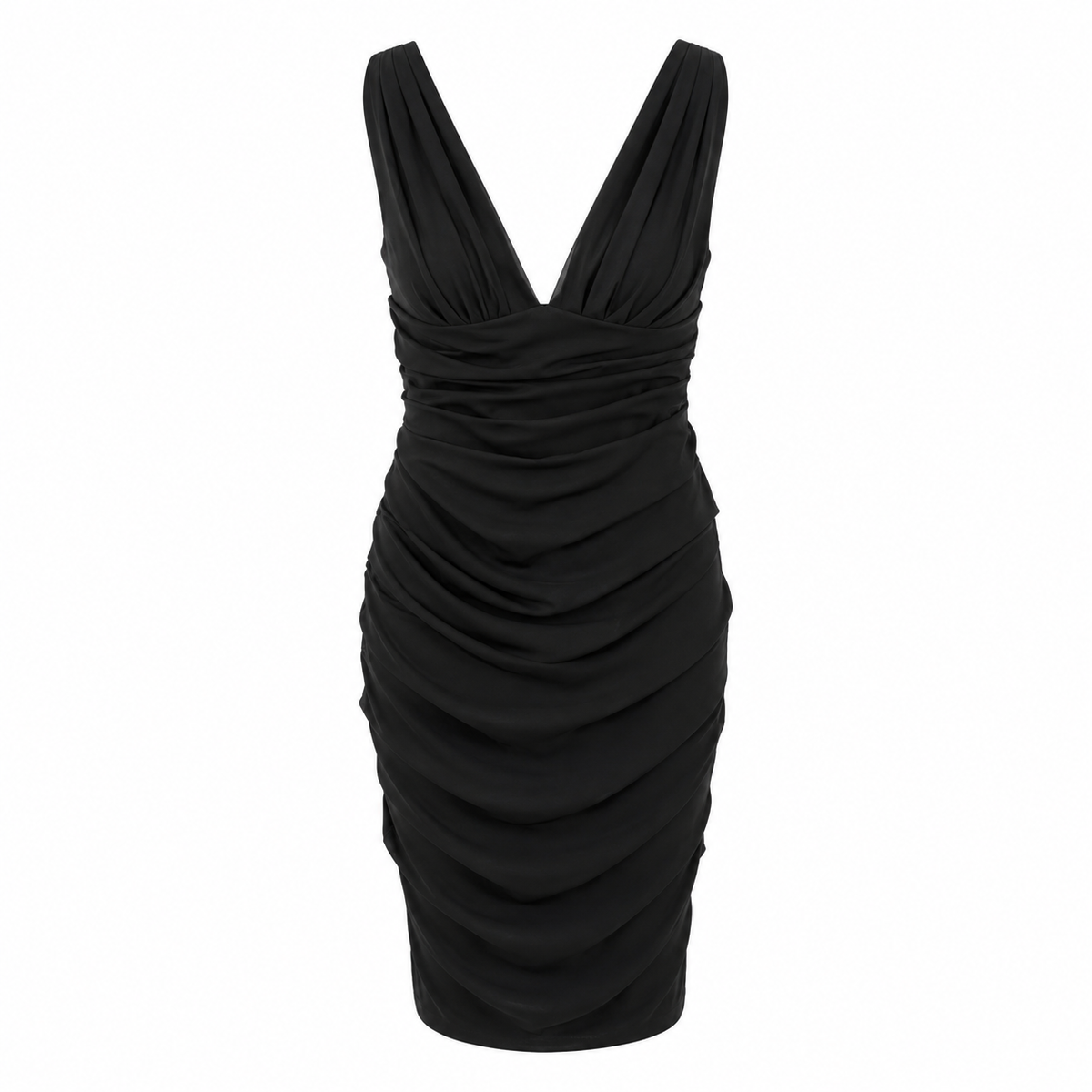 Dolce & Gabbana Women Dress Drappeggiato Short Black