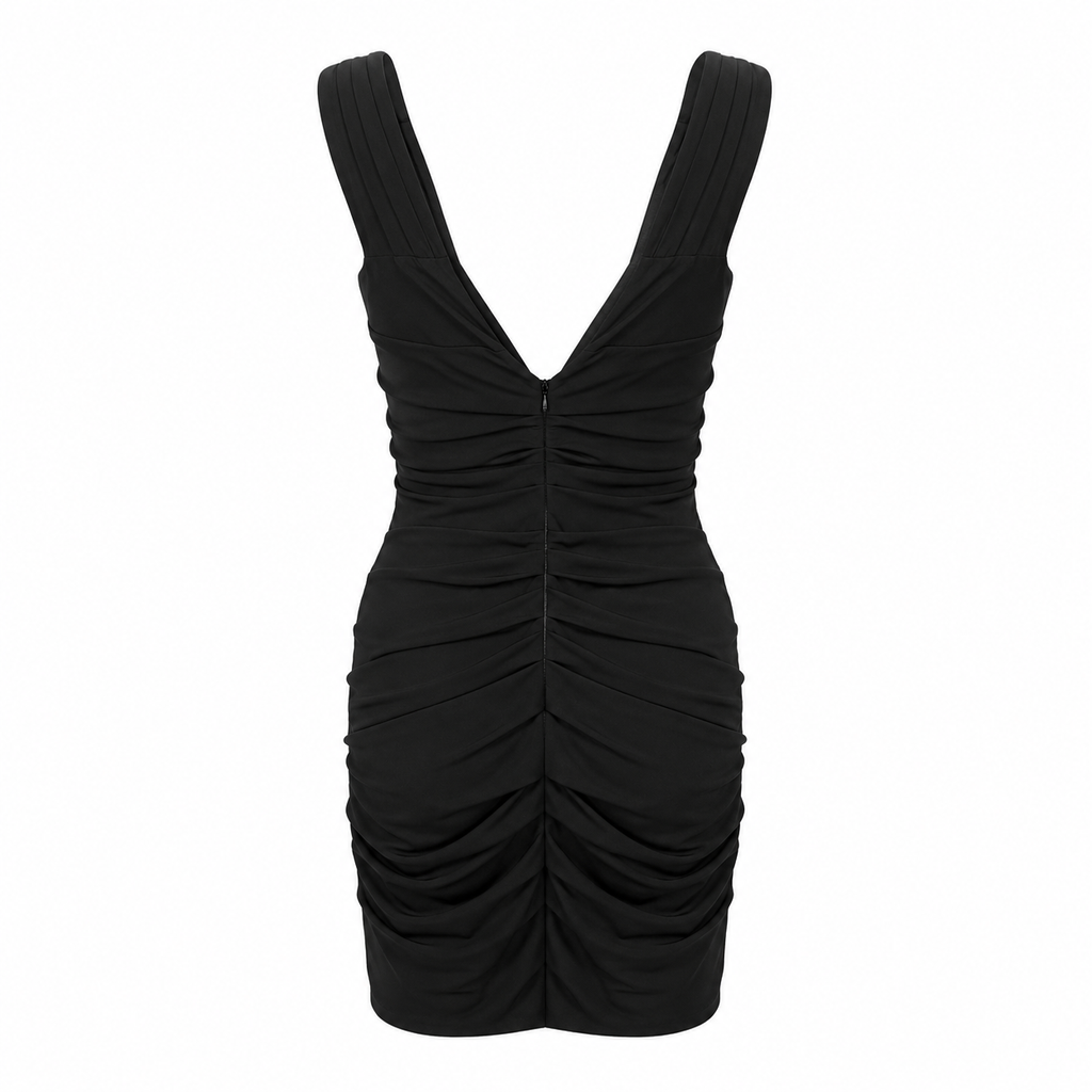 Dolce & Gabbana Women Dress Drappeggiato Short Black