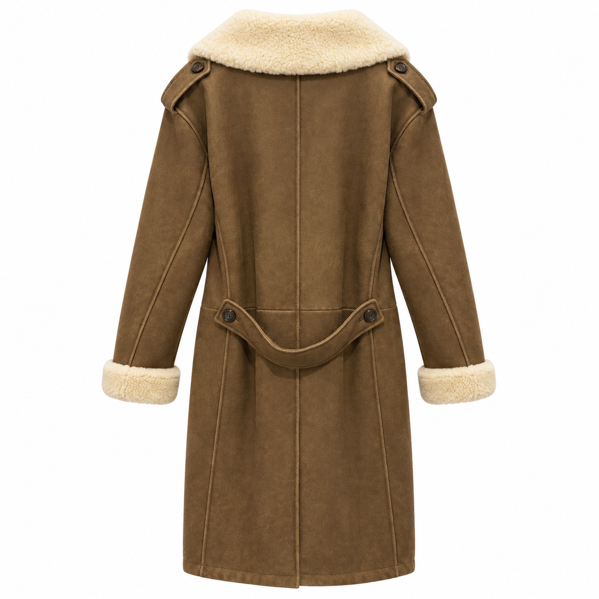 Dolce & Gabbana Men Coat Leather Brown