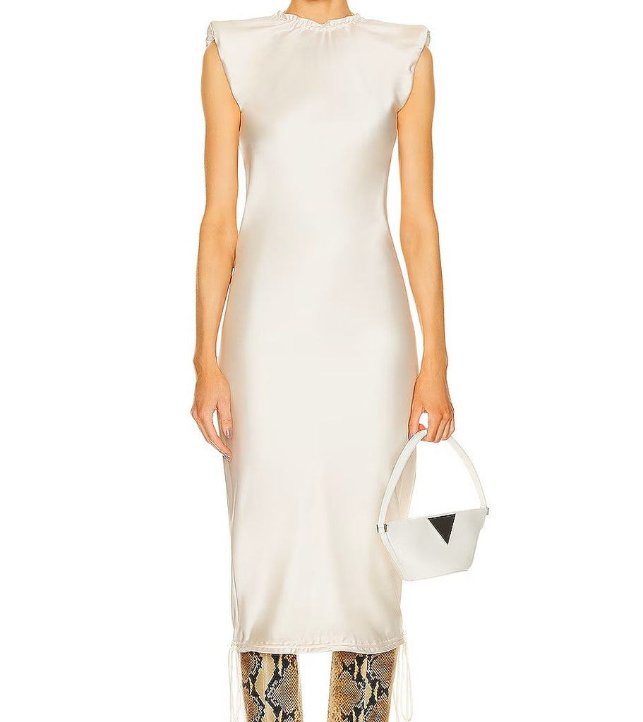 The Attico Women Dress Color Latte White