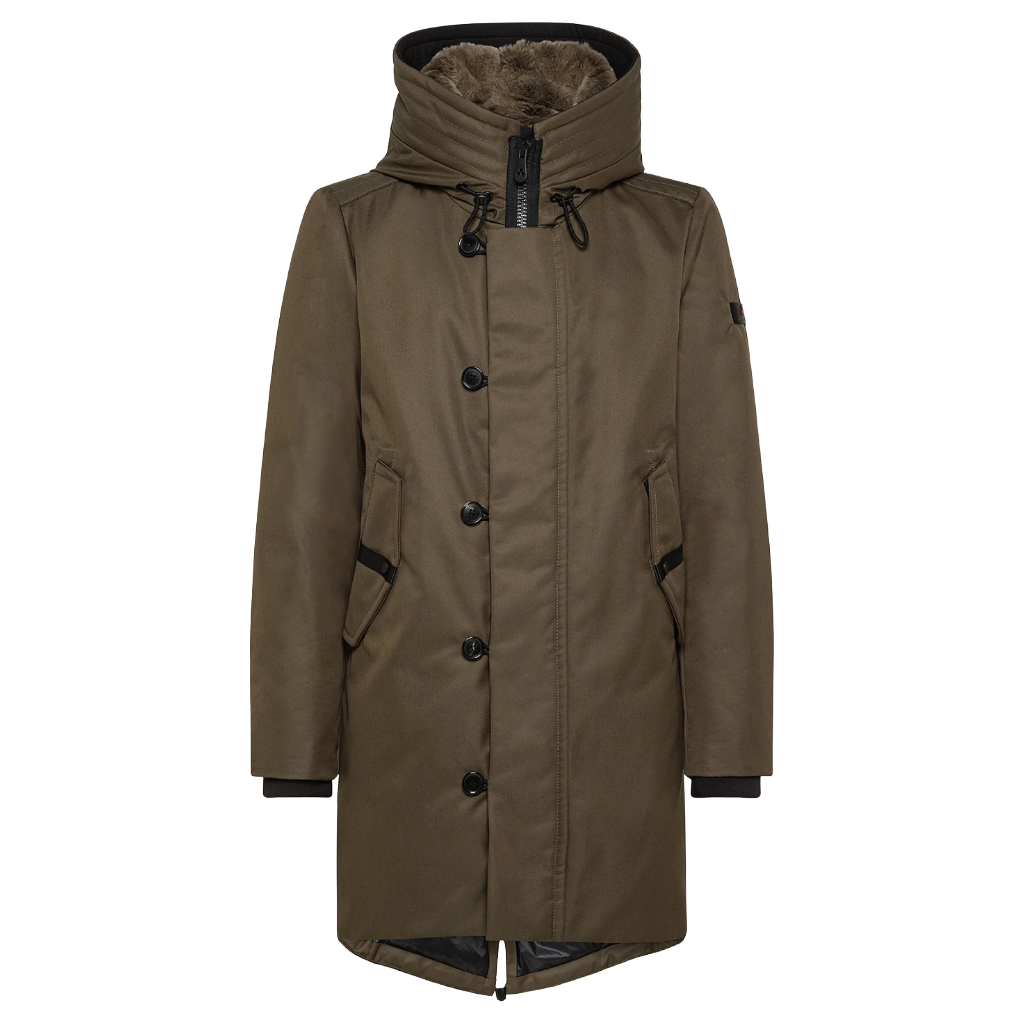 Peuterey Men Down Jacket Kasa Fur Green