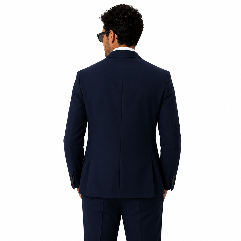 Dolce & Gabbana Men Jacket Double-Breasted Blend Wool Blue