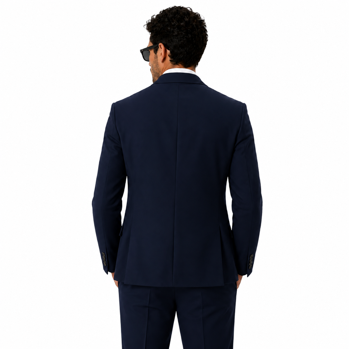 Dolce & Gabbana Men Jacket Double-Breasted Blend Wool Blue