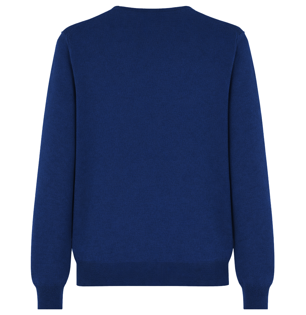 Bagutta Men Crew Neck Gauge Bluette Sweaters Blue
