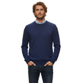 Bagutta Men Crew Neck Gauge Bluette Sweaters Blue