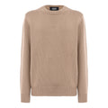 Alpha Studio Men Crewneck Longsleeve Cashmere Sweaters Camel