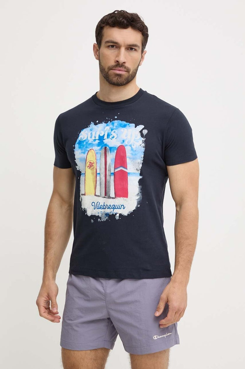 Vilebrequin Men T-Shirt Surf Blue