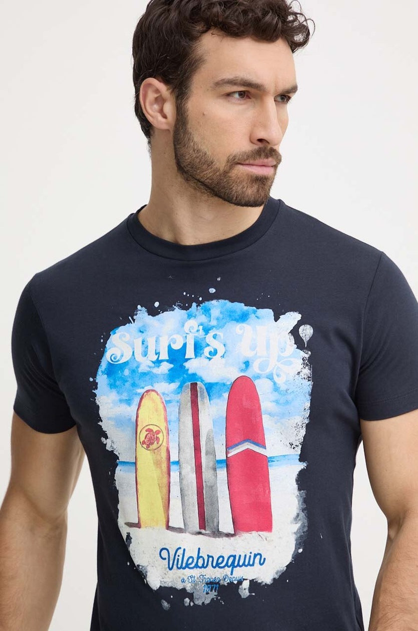 Vilebrequin Men T-Shirt Surf Blue