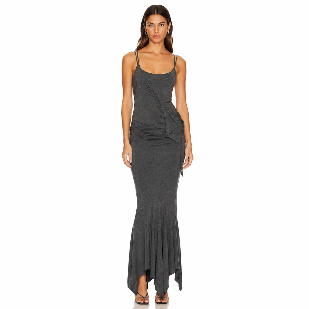 The Attico Women Dress Long Scuro Grey