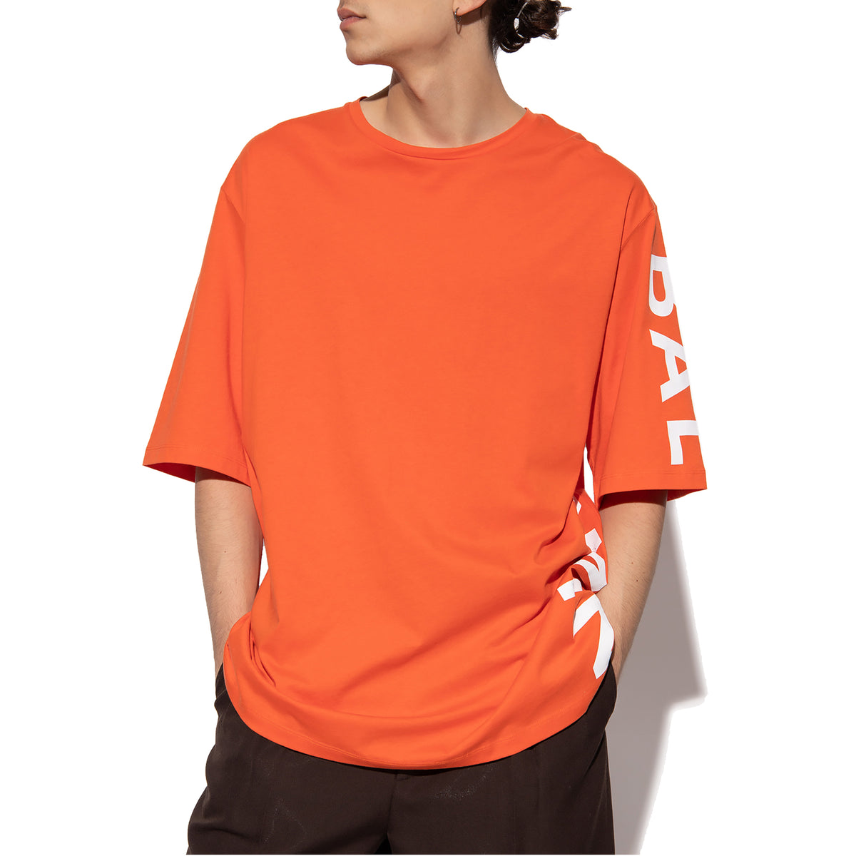 Balmain Men T-Shirt Over Orange
