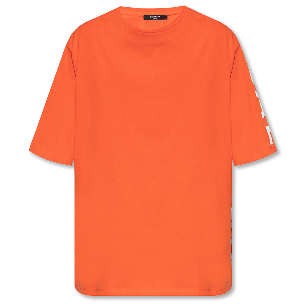 Balmain Men T-Shirt Over Orange