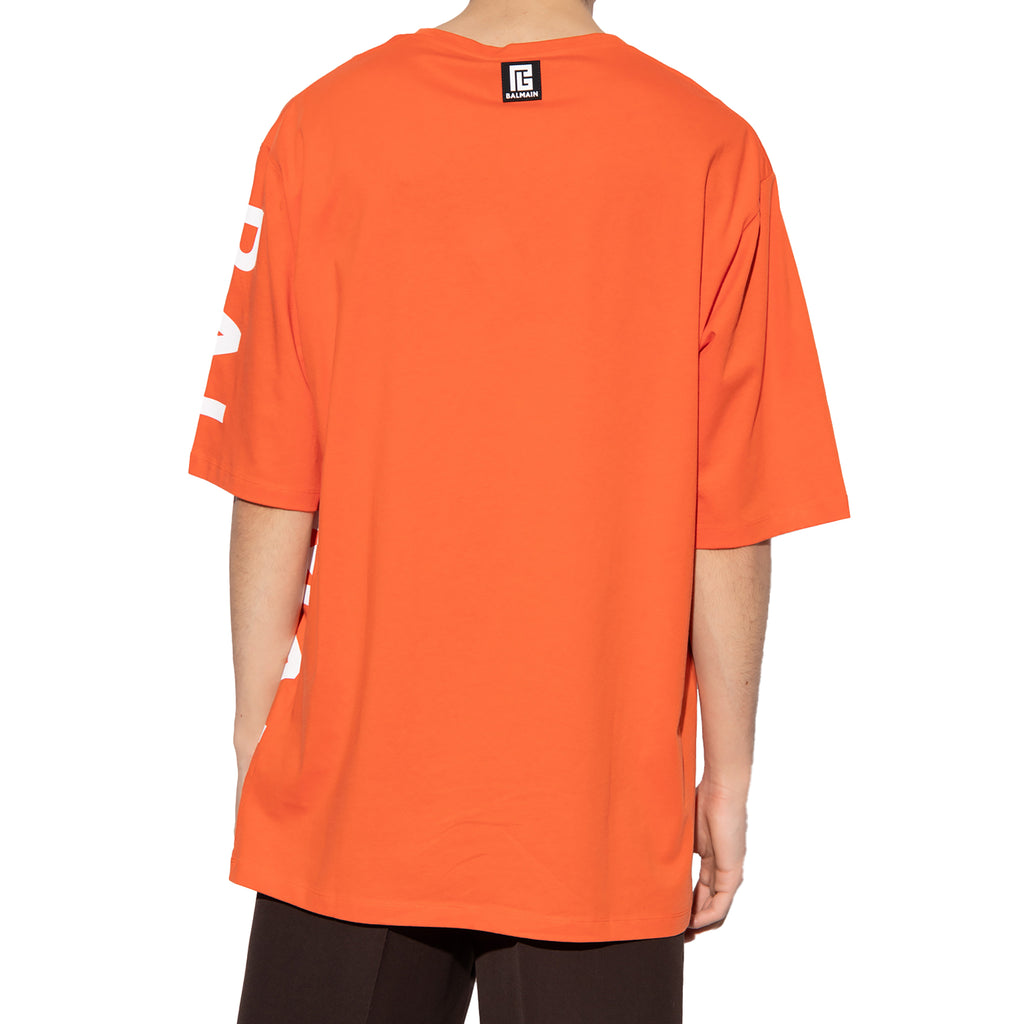 Balmain Men T-Shirt Over Orange