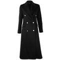 Loro Piana Fabric Women Coat Double-Breasted Black