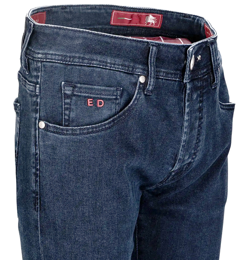 Tramarossa Men Indigo Distressed r-elax Jeans Blue