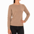 Emilio Romanelli Women Knit Cashmere Crew Neck Beige