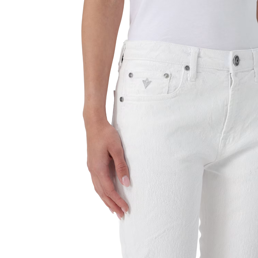 Victory Gate Women Jeans White