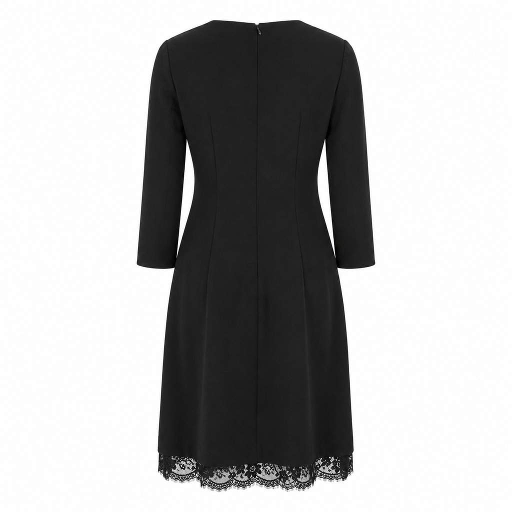Dolce & Gabbana Women Dress Sleeve Long Lace Black