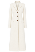 Loro Piana Fabric Women Coat Long Cream White