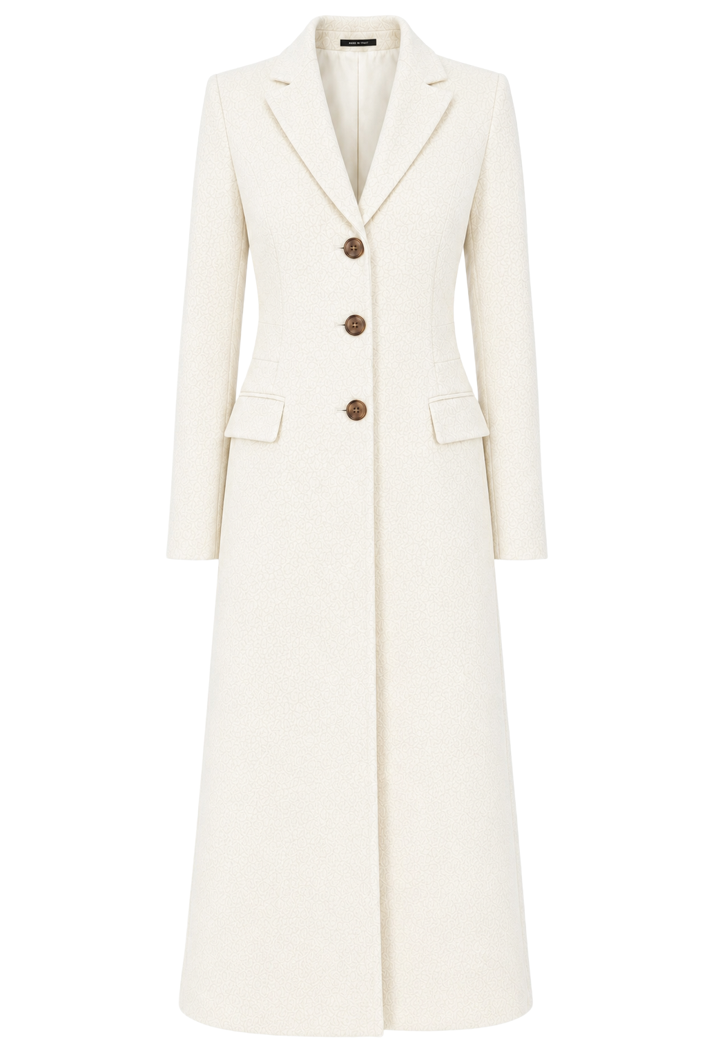 Loro Piana Fabric Women Coat Long Cream White
