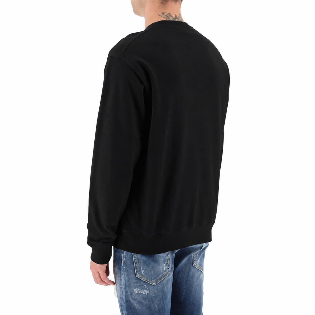 Dsquared2 Men Sweatshirt Crew Neck Print Black
