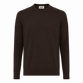 Alpha Studio Men Knit Crew Neck Wool Merino Brown