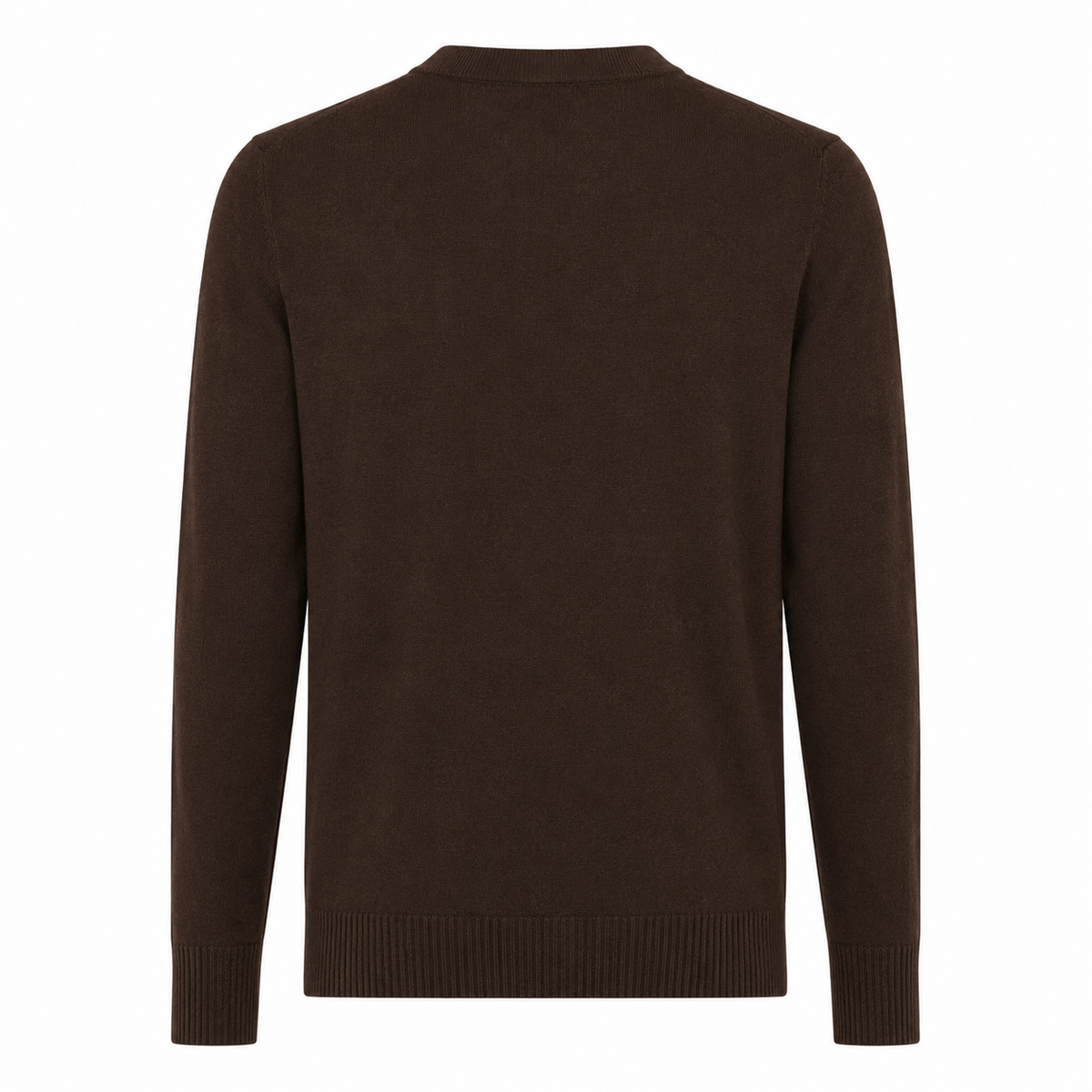 Alpha Studio Men Knit Crew Neck Wool Merino Brown