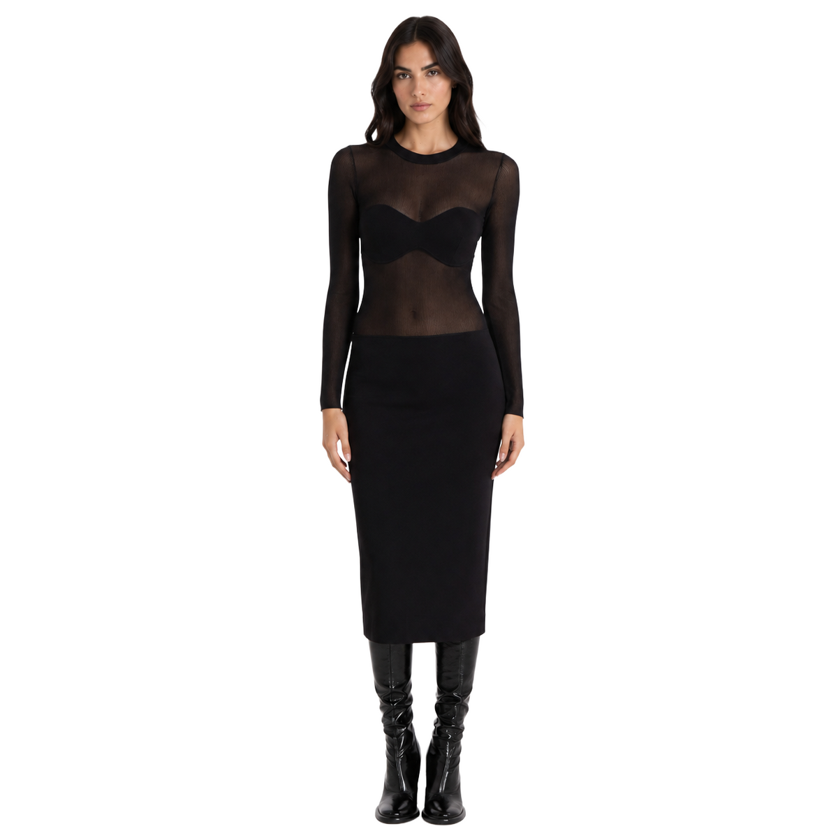 Patrizia Pepe Women Dress Slim Long Black