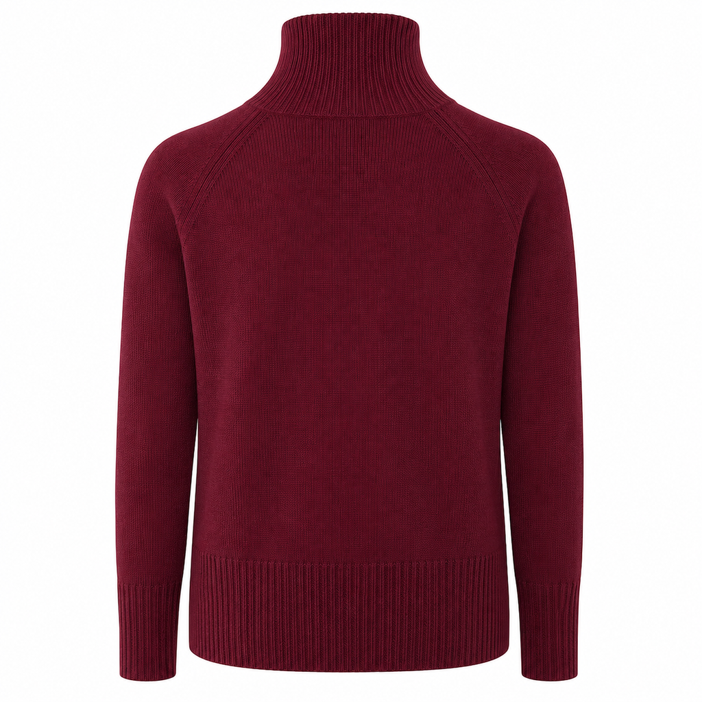 Emilio Romanelli Women Turtleneck Bordeaux Beige