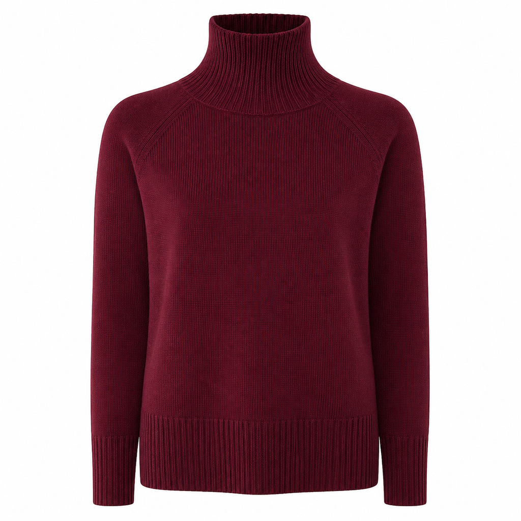Emilio Romanelli Women Turtleneck Bordeaux Beige