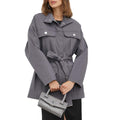 Patrizia Pepe Women Jacket Trench Coat Grey