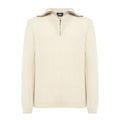 Alpha Studio Men Brioches Turtleneck Sweater White