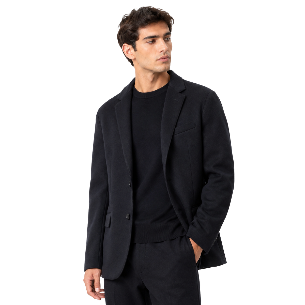Dolce & Gabbana Men Jacket Single-Breasted Cashmere Blue