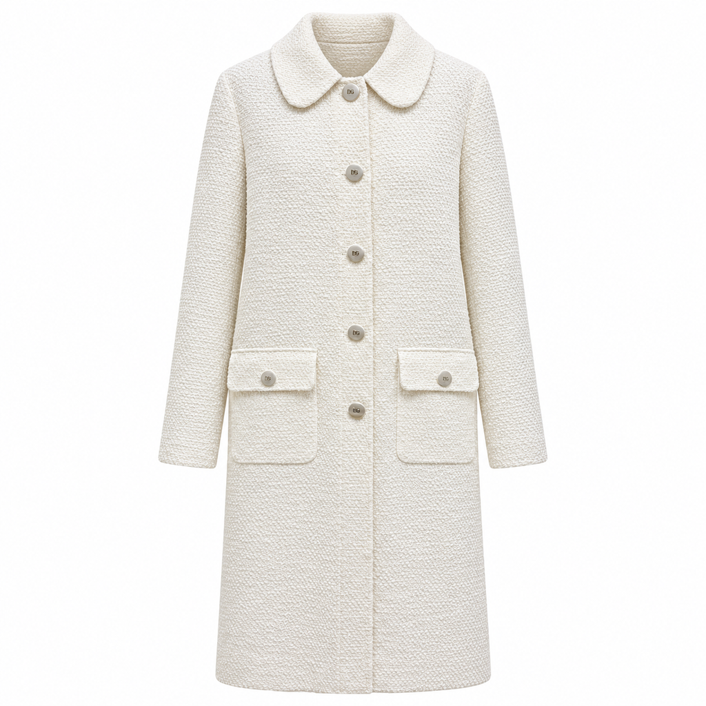 Dolce & Gabbana Women Coat Fibra Cammello White