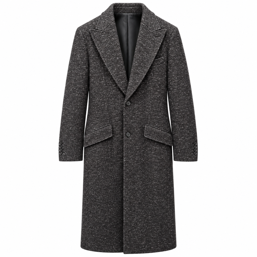 Dolce & Gabbana Men Coat Tweed Black