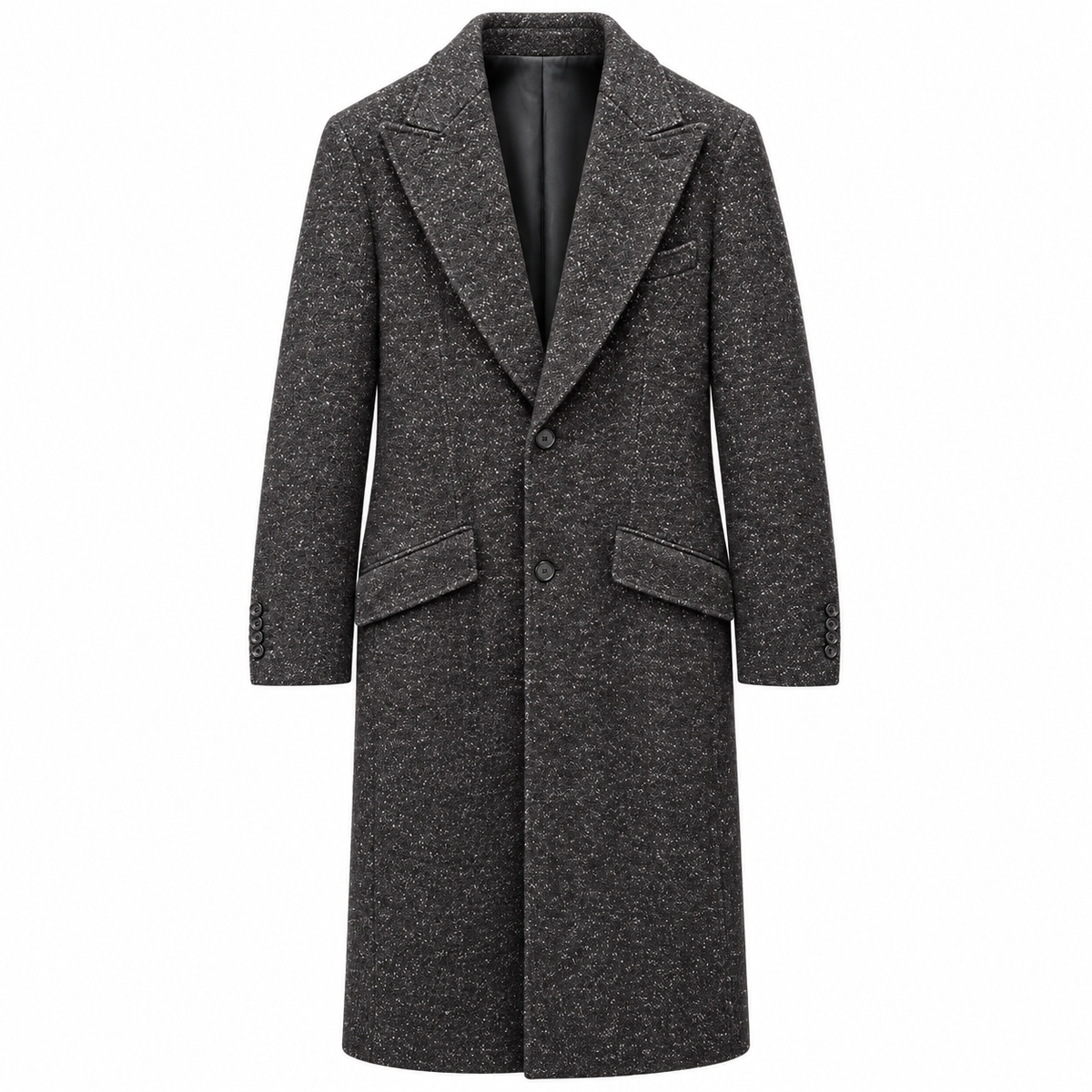 Dolce & Gabbana Men Coat Tweed Black