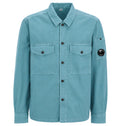 C.P. Company Men Shirt Ribbed Velvet Light Blue