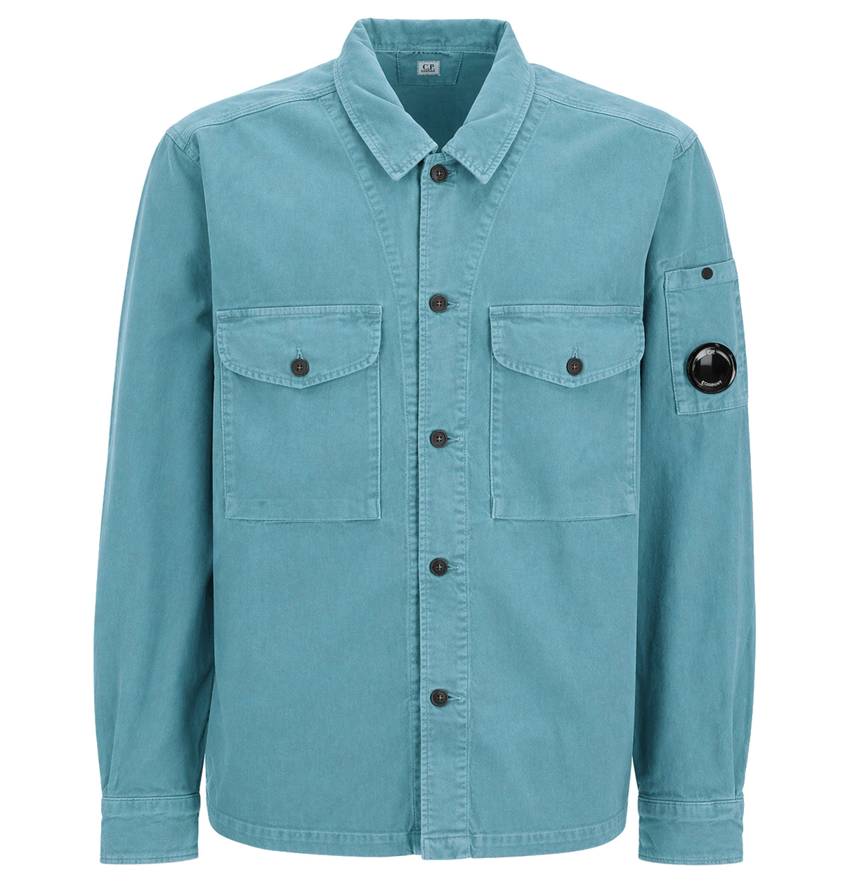 C.P. Company Men Shirt Ribbed Velvet Light Blue