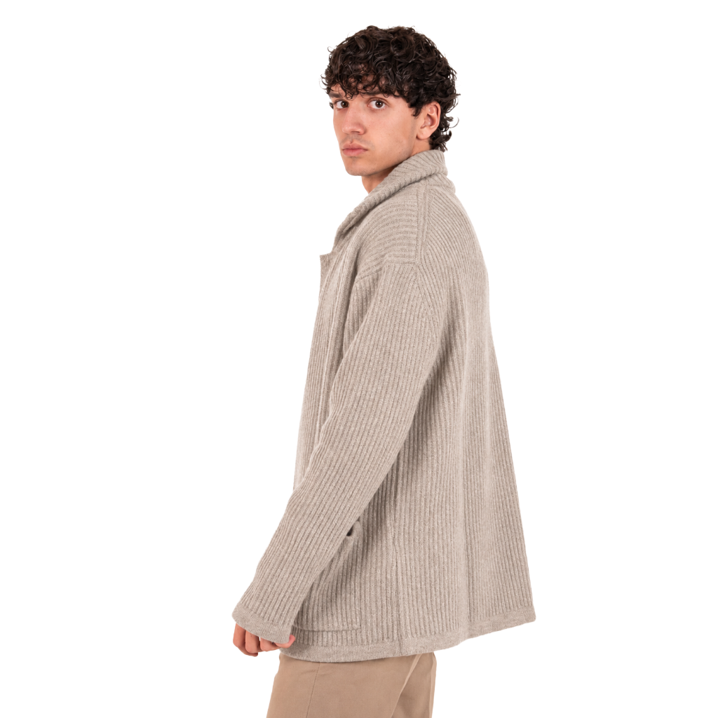 Alpha Studio Men Bomber Wool Cashmere Grey