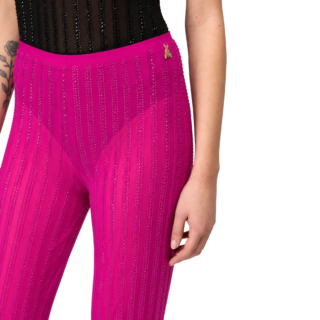 Patrizia Pepe Women Trousers Strass Fuchsia